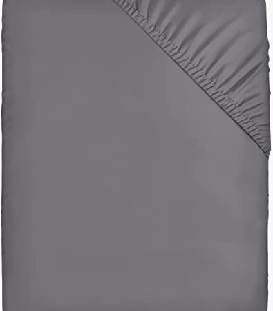 Utopia Bedding - Spannbettlaken 90x200cm - Grau - Gebürstete Polyester-Mikrofaser Spannbetttuch - 35 cm Tiefe Tasche