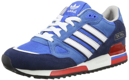 adidas Herren ZX750 Niedrige Hausschuhe, Blau (Bluebird/Running White FTW/St Dark Slate F13), 43 1/3