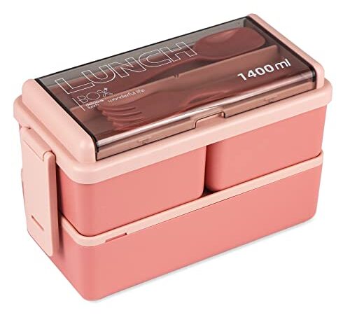 Bento-Box für Erwachsene, Kisstta Bento-Boxen für Erwachsene/Kinder, auslaufsichere Bento-Box für Erwachsene mit herausnehmbaren Fächern, Bento-Box-Lunchbox,
