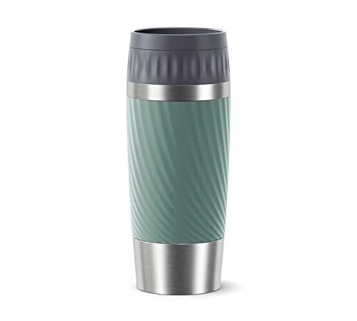 Emsa N20117 Travel Mug Easy Twist Thermobecher | 0,36 L | Deckel mit einfachen Öffnen/Schließ System | Edelstahl-Isolierbecher | Petrol
