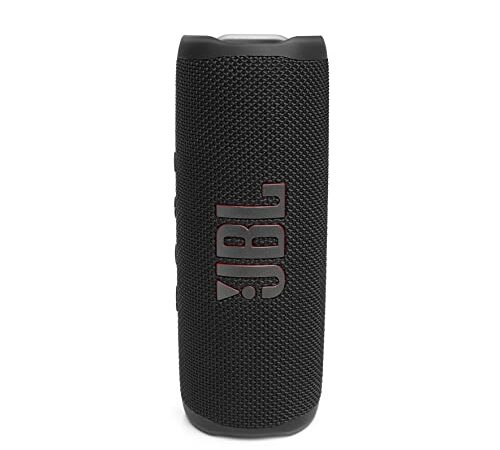 JBL Flip 6 Bluetooth Box in Schwarz – Wasserdichter, tragbarer Lautsprecher mit 2-Wege-Lautsprechersystem für kraftvollen Sound – Bis zu 12 Stunden kabellos Musik abspielen