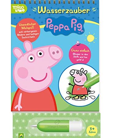 Peppa Pig Wasserzauber - einfach mit Wasser malen!: Malbuch mit Wassertankstift für Kinder ab 3 Jahren