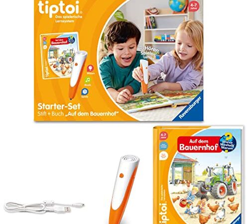 Ravensburger tiptoi Starter-Set 00114: Stift und Bauernhof-Buch - Lernsystem für Kinder ab 4 Jahren