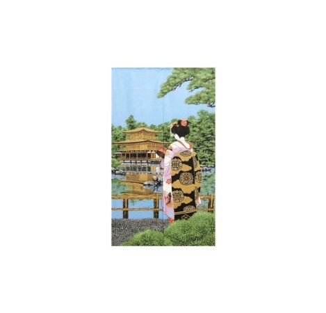 Japonmania – Noren aus Polyester – Liebeskugeln und Tempel Kinkakuji