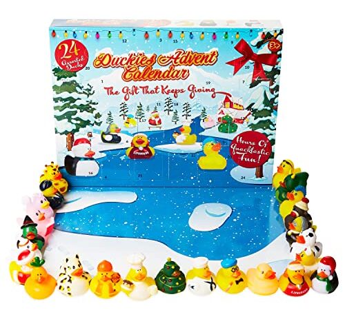KreativeKraft Adventskalender 2022 Kinder Ente Badespielzeug Set Duck Weihnachtskalender Jungen und Mädchen(Mehrfarbig)