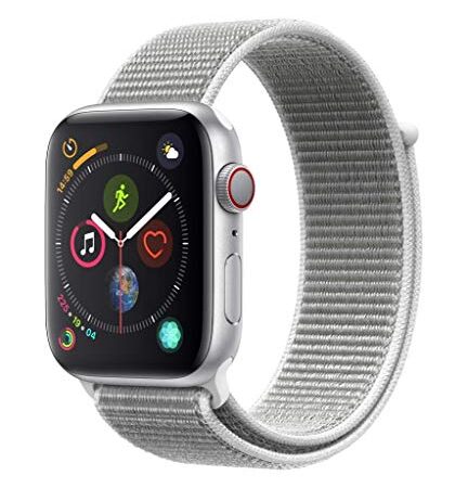Apple Watch Series 4 44mm (GPS + Cellular) - Aluminiumgehäuse Silber Muschel Sport Loop (Generalüberholt)