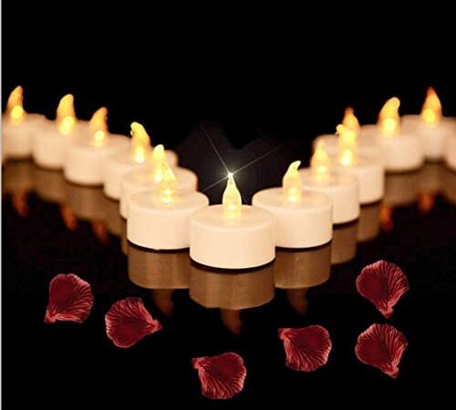 LED-Teelichter, 50 Stück Batteriebetriebene Kerze Realistische und hell No flackernde LED-Teelichter mit warmer gelber gefälschter Teekerze für Hochzeiten, Partys und Festivalfeiern