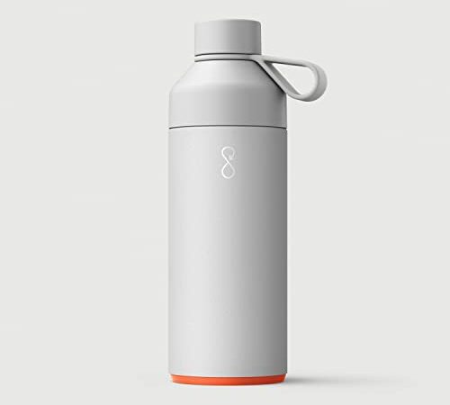 Ocean Bottle - Wiederverwendbare Wasserflasche aus recyceltem Edelstahl - umweltfreundlich & wiederverwendbar - Felsengrau - 1L
